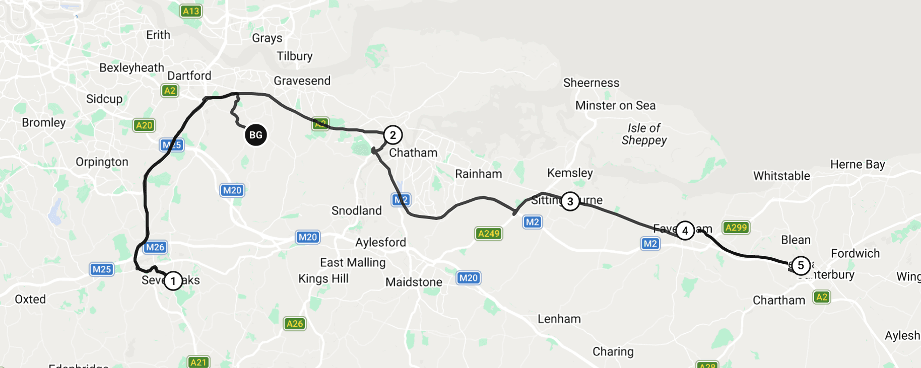 Optimised routes